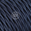 Navy Rayon Twisted Electric Cable  - Vintage Electric Supply