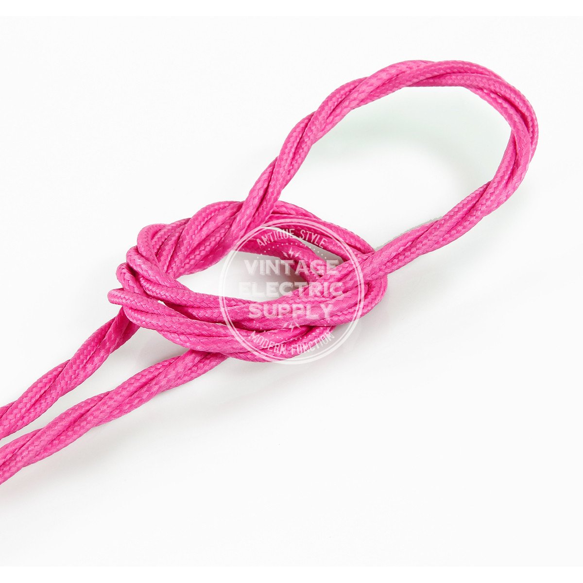Pink Rayon Twisted Electric Cable  - Vintage Electric Supply