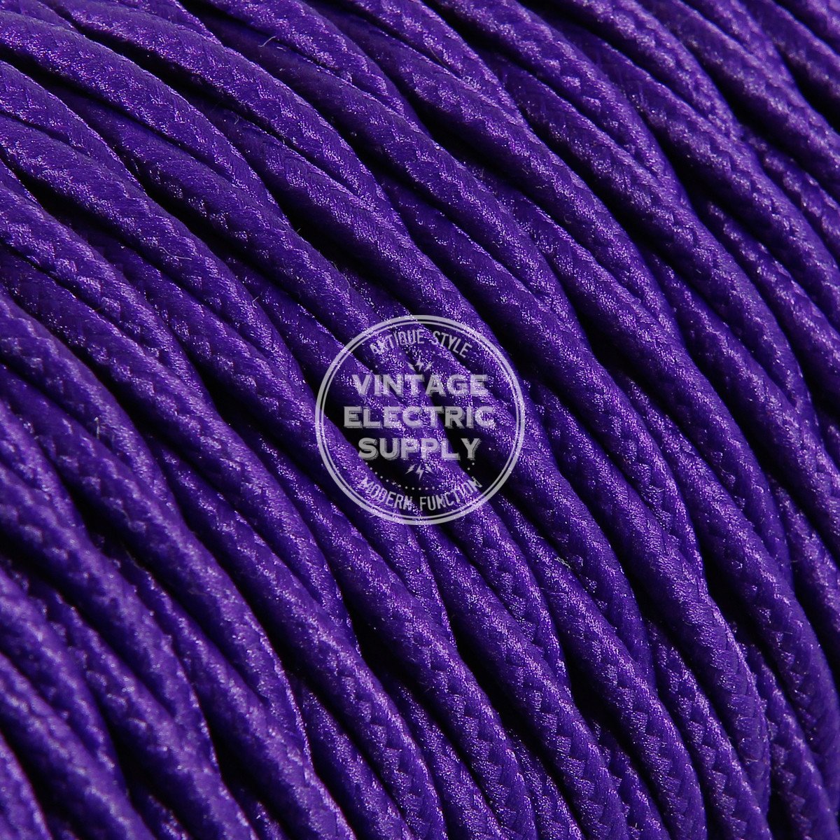 Purple Rayon Twisted Electric Cable  - Vintage Electric Supply