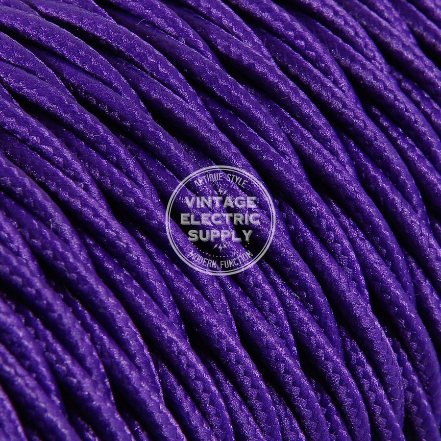 Purple Rayon Twisted Electric Cable  - Vintage Electric Supply