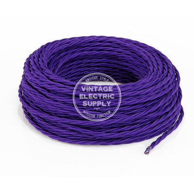 Purple Rayon Twisted Electric Cable  - Vintage Electric Supply