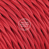 Red Rayon Twisted Electric Cable - Vintage Electric Supply