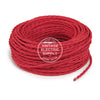 Red Rayon Twisted Electric Cable - Vintage Electric Supply