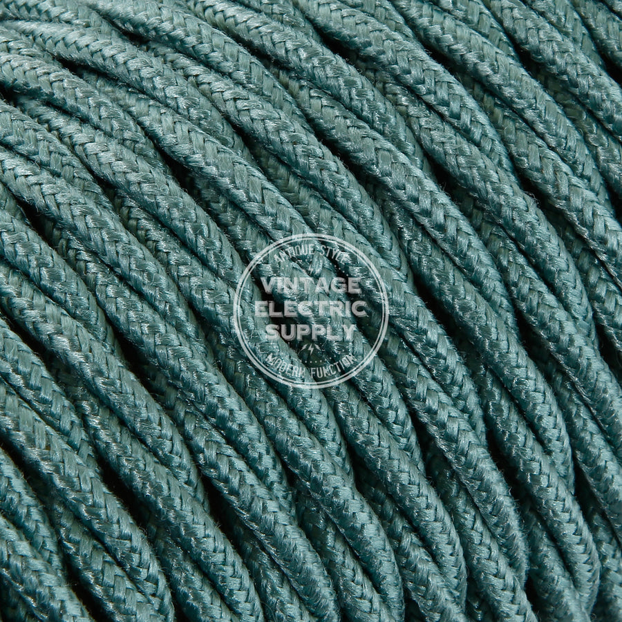 Sage Raw Yarn Twisted Electric Cable  - Vintage Electric Supply