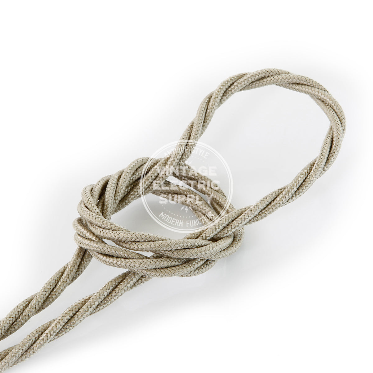 Sand Raw Yarn Electric Cable  - Vintage Electric Supply