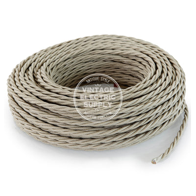 Sand Raw Yarn Electric Cable  - Vintage Electric Supply