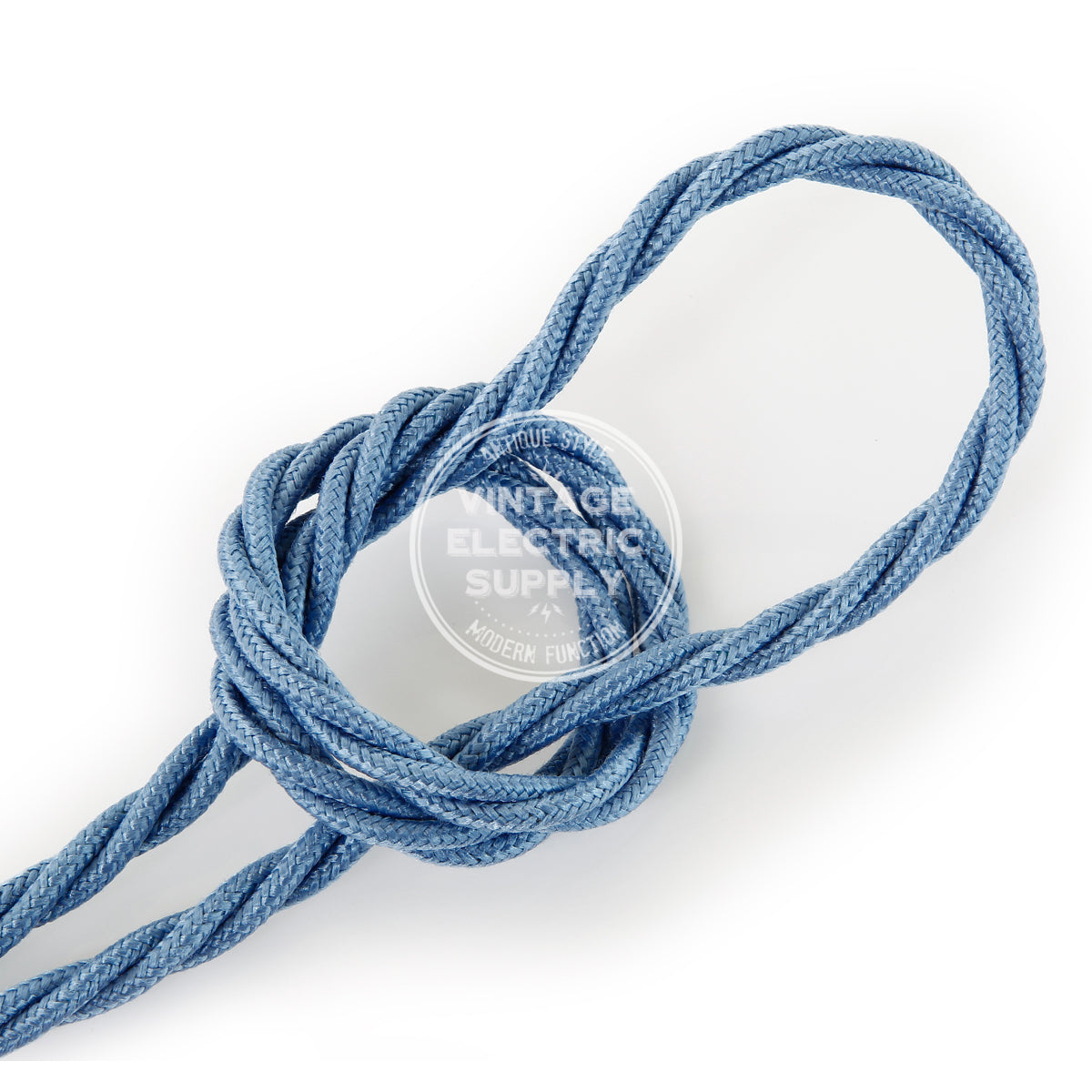 Sky Raw Yarn Twisted Electric Cable  - Vintage Electric Supply