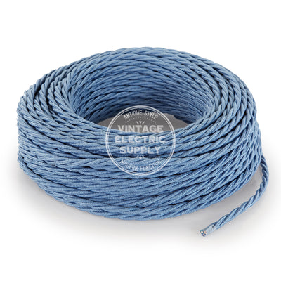 Sky Raw Yarn Twisted Electric Cable  - Vintage Electric Supply