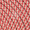 Sand & Cherry Mini Houndstooth Raw Yarn Electric Cable - Vintage Electric Supply