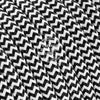Black and White Zigzag Rayon Electric Cable  - Vintage Electric Supply