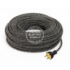 Black Linen Twisted Re-Wire Kit - Vintage Electric Supply