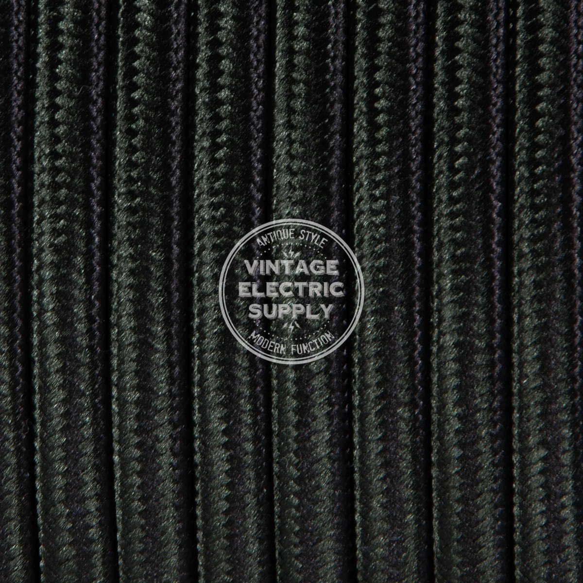 Black Parallel Rayon Electric Cable  - Vintage Electric Supply