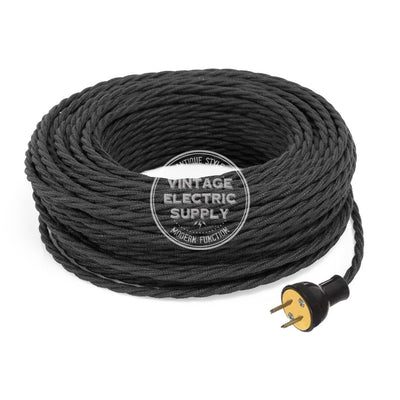 Black Raw Yarn Twisted Re-Wire Kit - Vintage Electric Supply