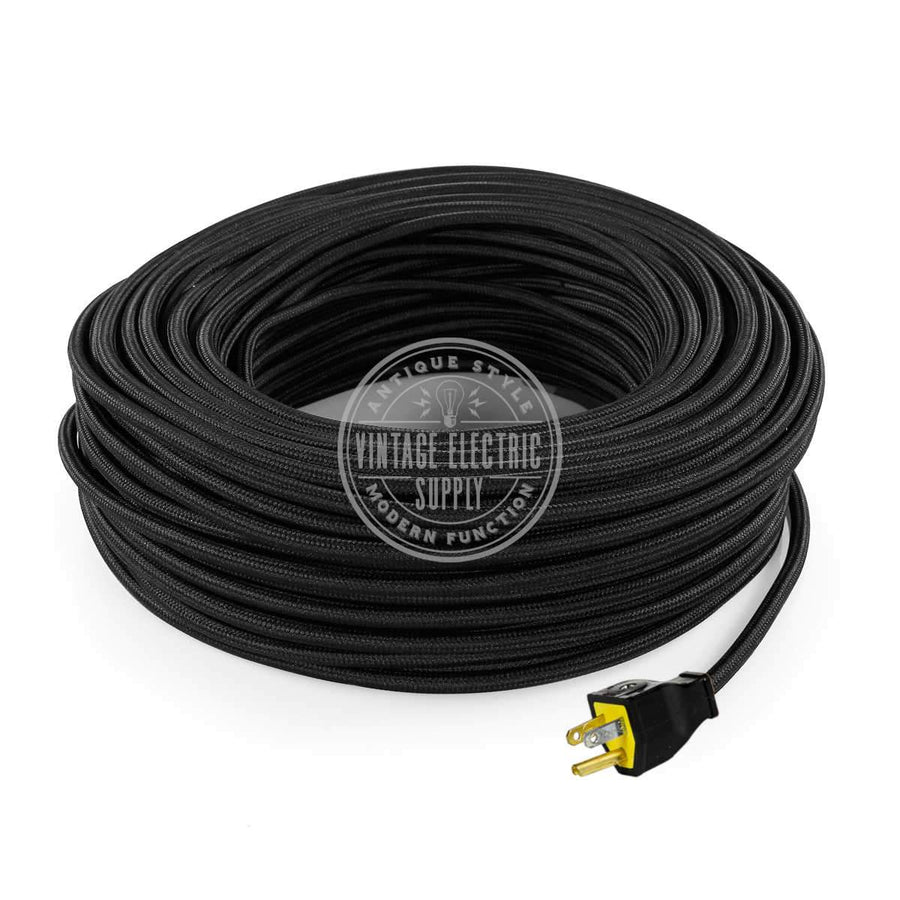 Black Rayon Re-Wire Kit with Ground - Vintage Electric Supply