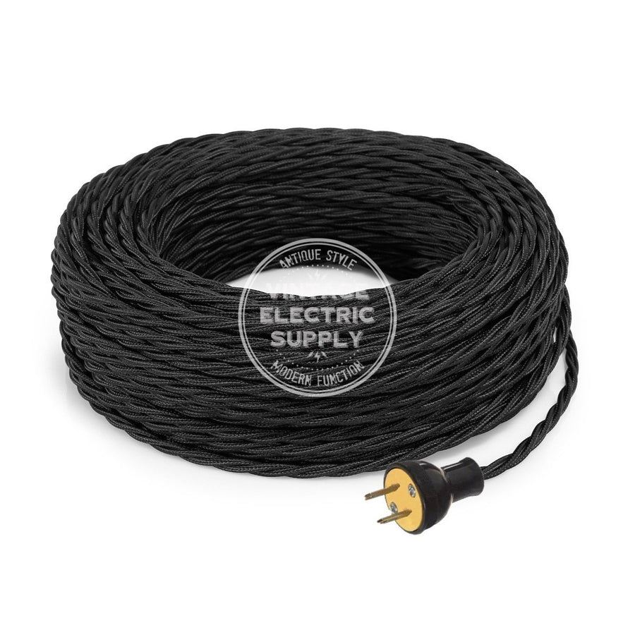 Black Rayon Twisted Re-Wire Kit - Vintage Electric Supply