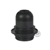 Black Thermoplastic Socket with Screw Ring - Vintage Electric Supply