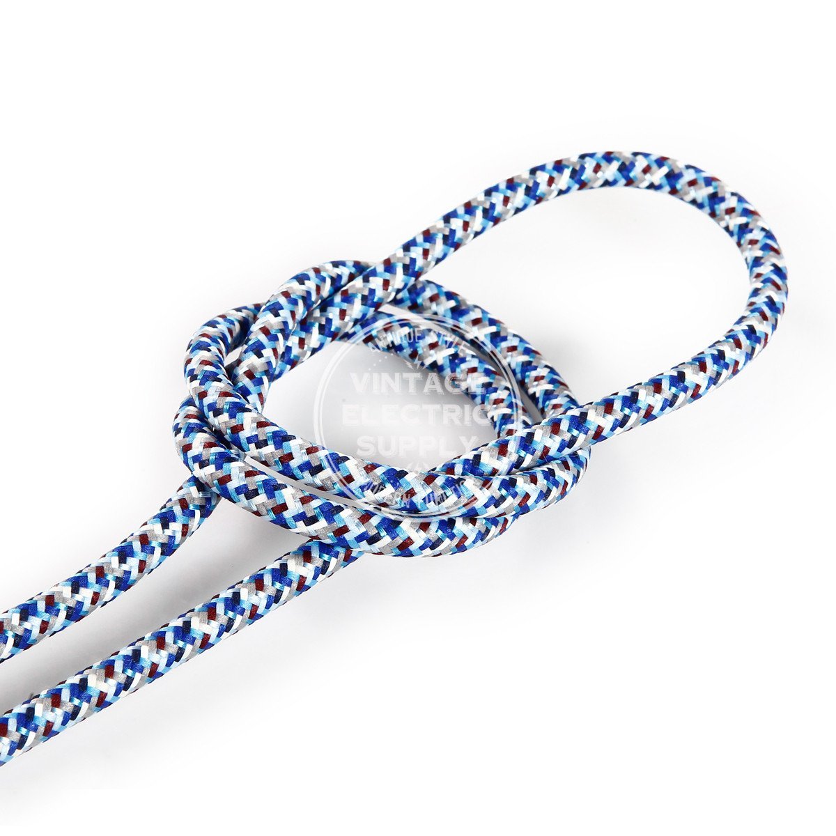 Blue Confetti Electric Cable  - Vintage Electric Supply