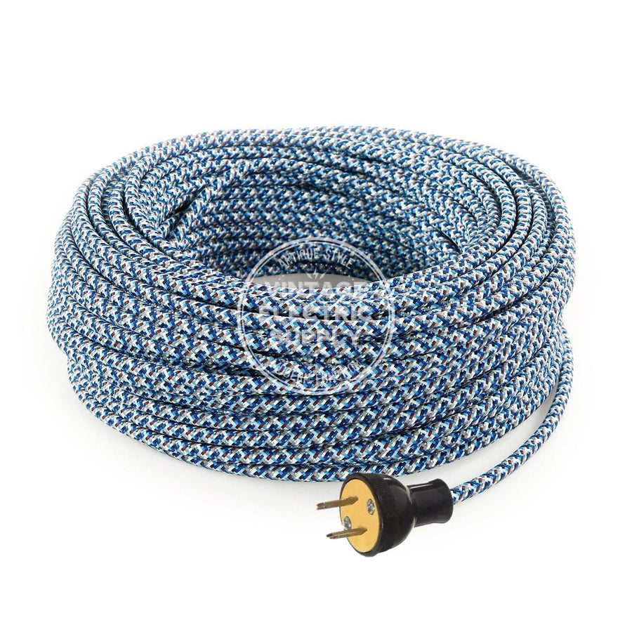 Blue Confetti Rayon Re-Wire Kit - Vintage Electric Supply