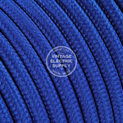 Blue Rayon Electric Cable  - Vintage Electric Supply