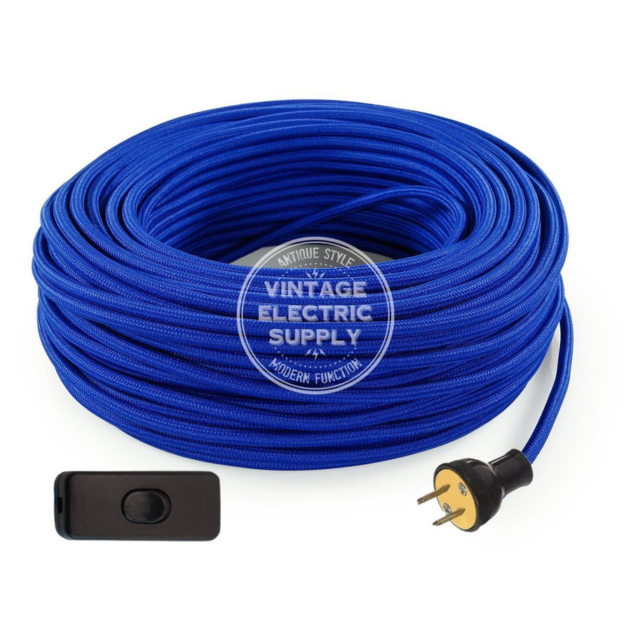 Blue Rayon Re-Wire Kit with Switch - Vintage Electric Supply