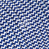 Blue & White Zigzag Rayon Electric Cable  - Vintage Electric Supply