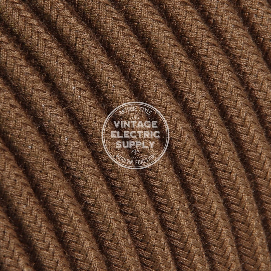 Brown Cotton Electric Cable - Vintage Electric Supply
