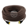 Brown Cotton Extension Cord with Ground - Vintage Electric Supply