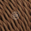 Brown Cotton Twisted Electric Cable  - Vintage Electric Supply