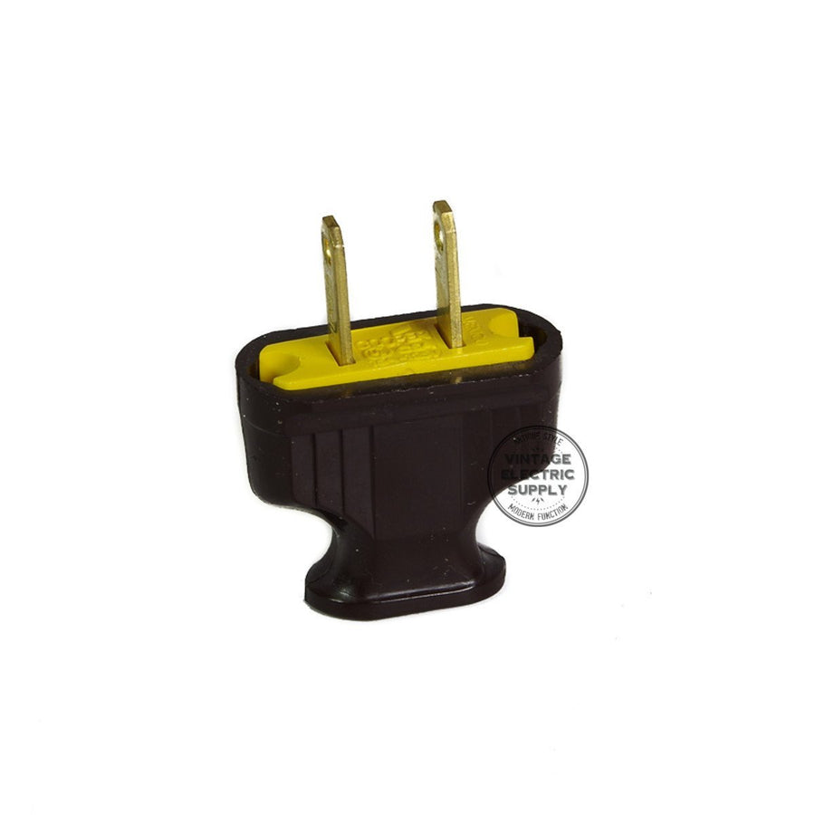 Brown Flat Plug - Vintage Electric Supply