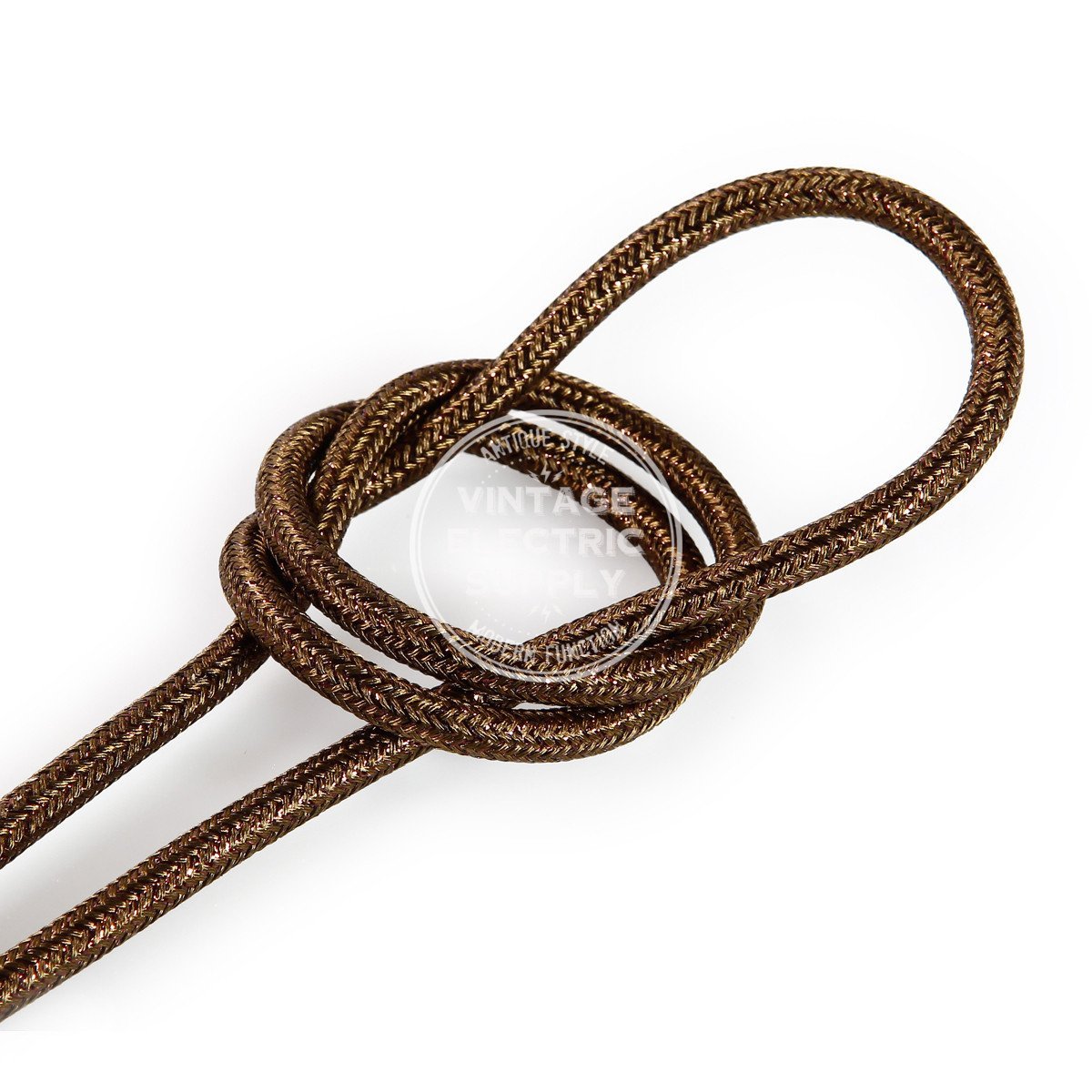 Brown Glitter Electric Cable - Vintage Electric Supply