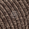 Brown Linen Electric Cable 18/3 - Vintage Electric Supply
