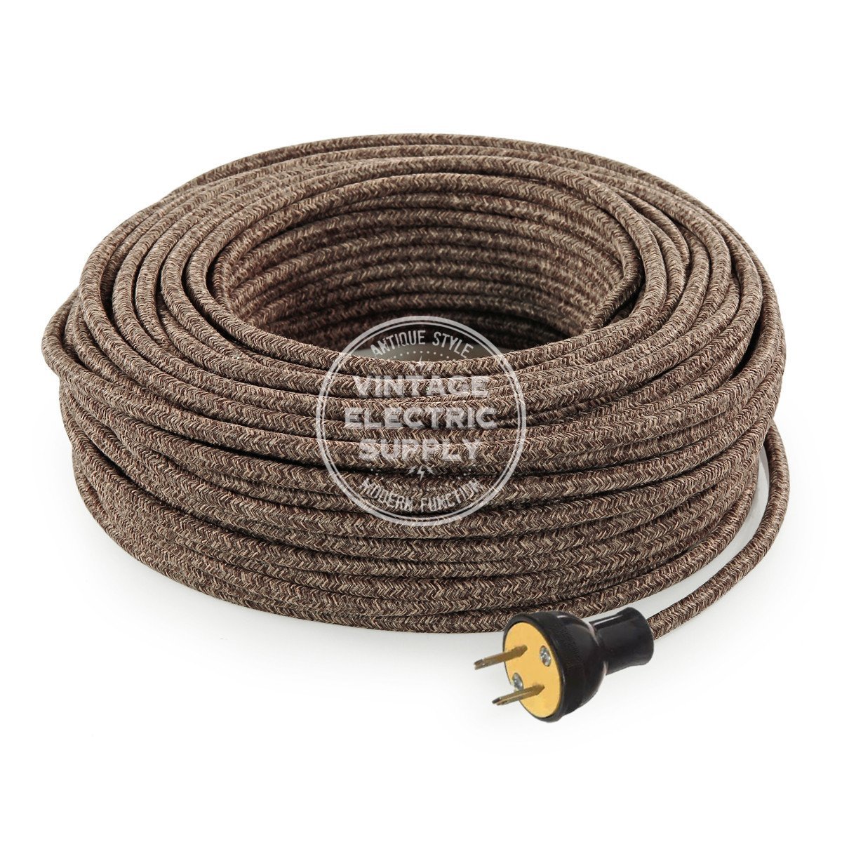 Brown Linen Re-Wire Kit - Vintage Electric Supply