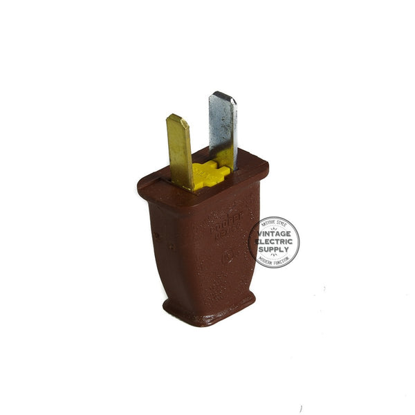 Brown Polarized Thermoplastic Plug - Vintage Electric Supply
