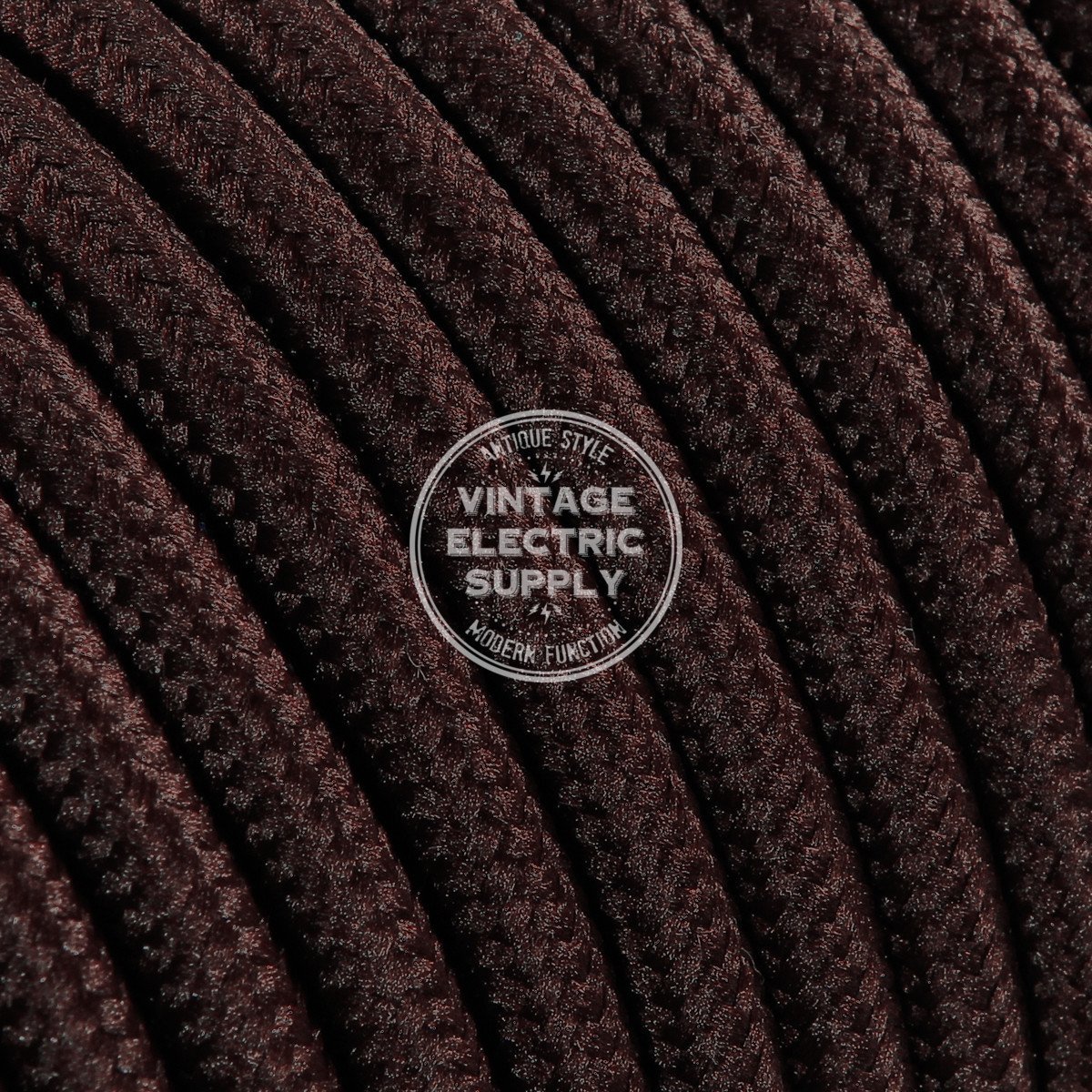 Brown Rayon Electric Cable  - Vintage Electric Supply