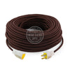 Brown Rayon Extension Cord with Ground - Vintage Electric Supply