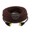 Brown Rayon Extension Cord with Ground - Vintage Electric Supply