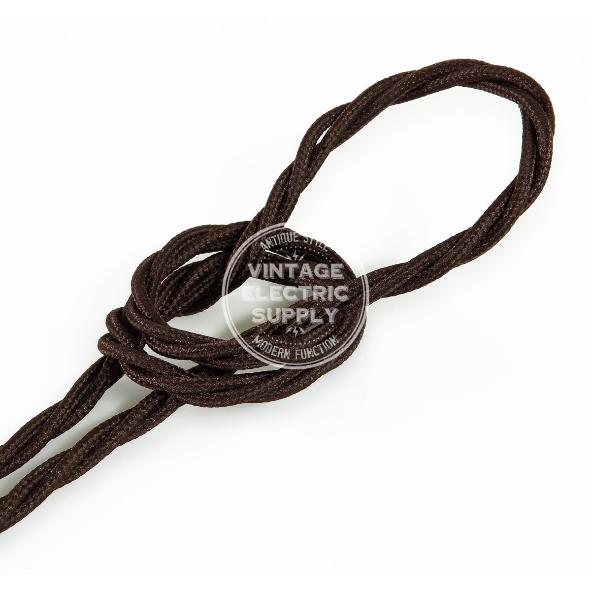 Brown Rayon Twisted Electric Cable  - Vintage Electric Supply