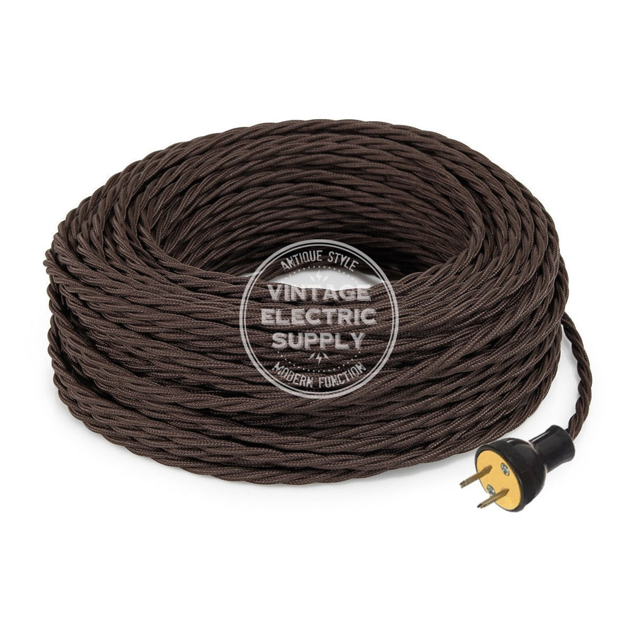 Brown Rayon Twisted Re-Wire Kit - Vintage Electric Supply