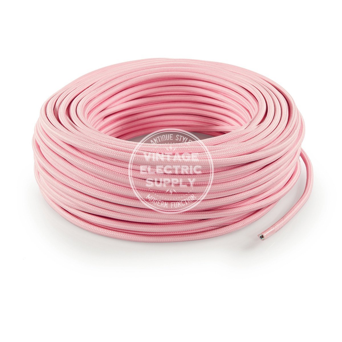 Bubble Gum Rayon Electric Cable  - Vintage Electric Supply