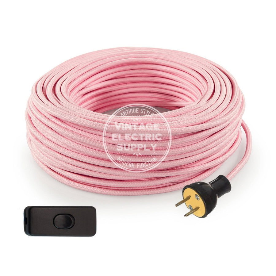 Bubble Gum Rayon Re-Wire Kit with Switch - Vintage Electric Supply