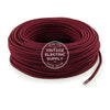 Burgundy Rayon Electric Cable  - Vintage Electric Supply