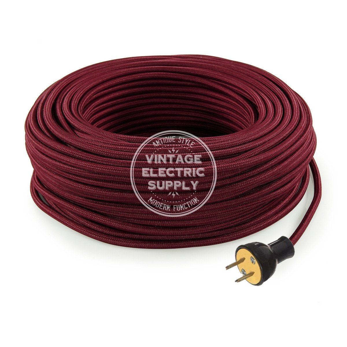 Burgundy Rayon Re-Wire Kit - Vintage Electric Supply