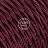 Burgundy Rayon Twisted Electric Cable  - Vintage Electric Supply