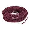 Burgundy Rayon Twisted Electric Cable - Vintage Electric Supply