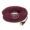 Burgundy Rayon Twisted Re-Wire Kit - Vintage Electric Supply