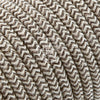 Canvas & Brown Zigzag Linen Electric Cable - Vintage Electric Supply