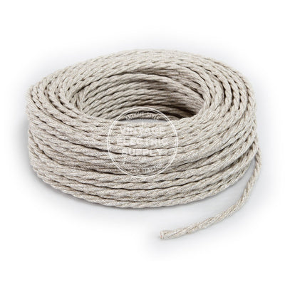 Canvas Linen Twisted Electric Cable  - Vintage Electric Supply