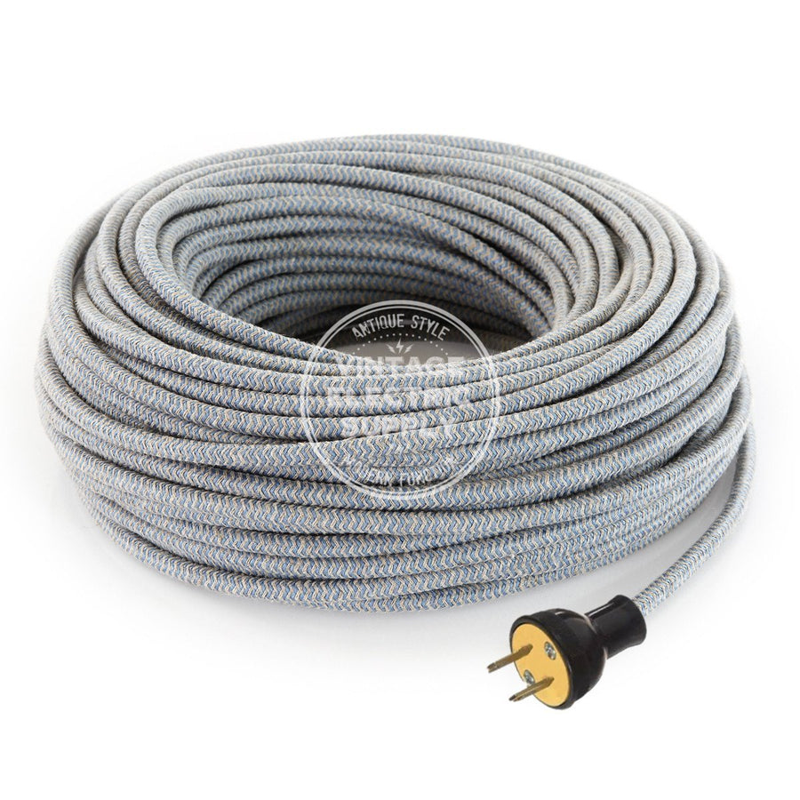 Canvas & Sky Linen Zigzag Re-Wire Kit - Vintage Electric Supply