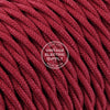 Cherry Raw Yarn Twisted Electric Cable  - Vintage Electric Supply