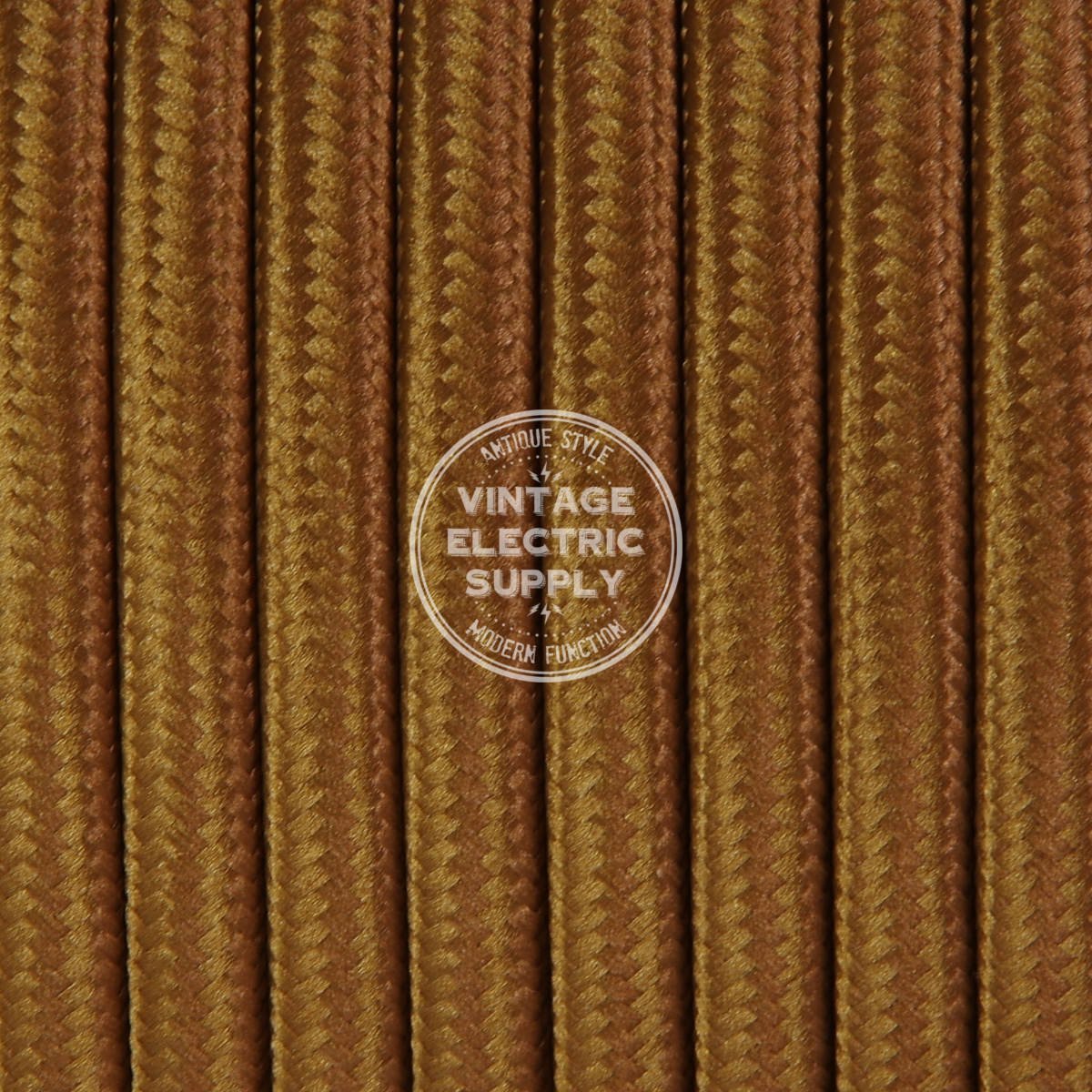 Cognac Parallel Rayon Electric Cable  - Vintage Electric Supply